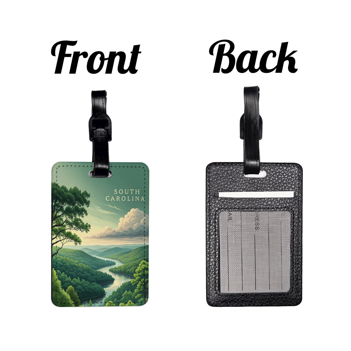South Carolina State Beautiful Scene Travel Faux Leather Luggage Tag