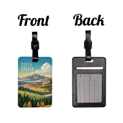 South Dakota State Beautiful Scene Travel Faux Leather Luggage Tag