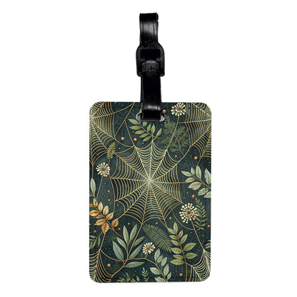 Spider Web Elegant Travel Faux Leather Luggage Tag