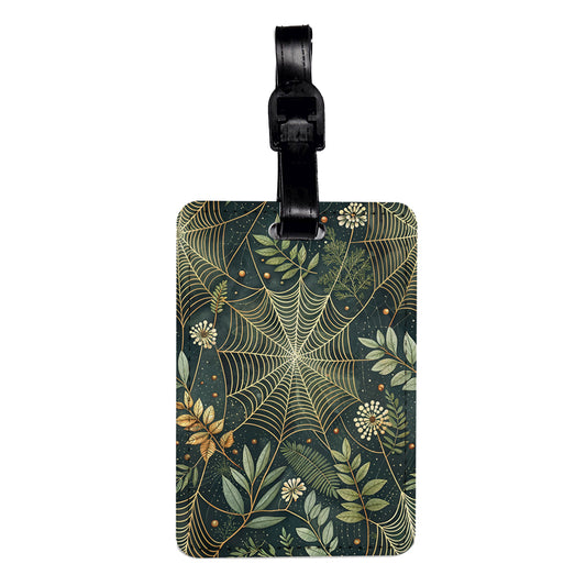 Spider Web Elegant Travel Faux Leather Luggage Tag