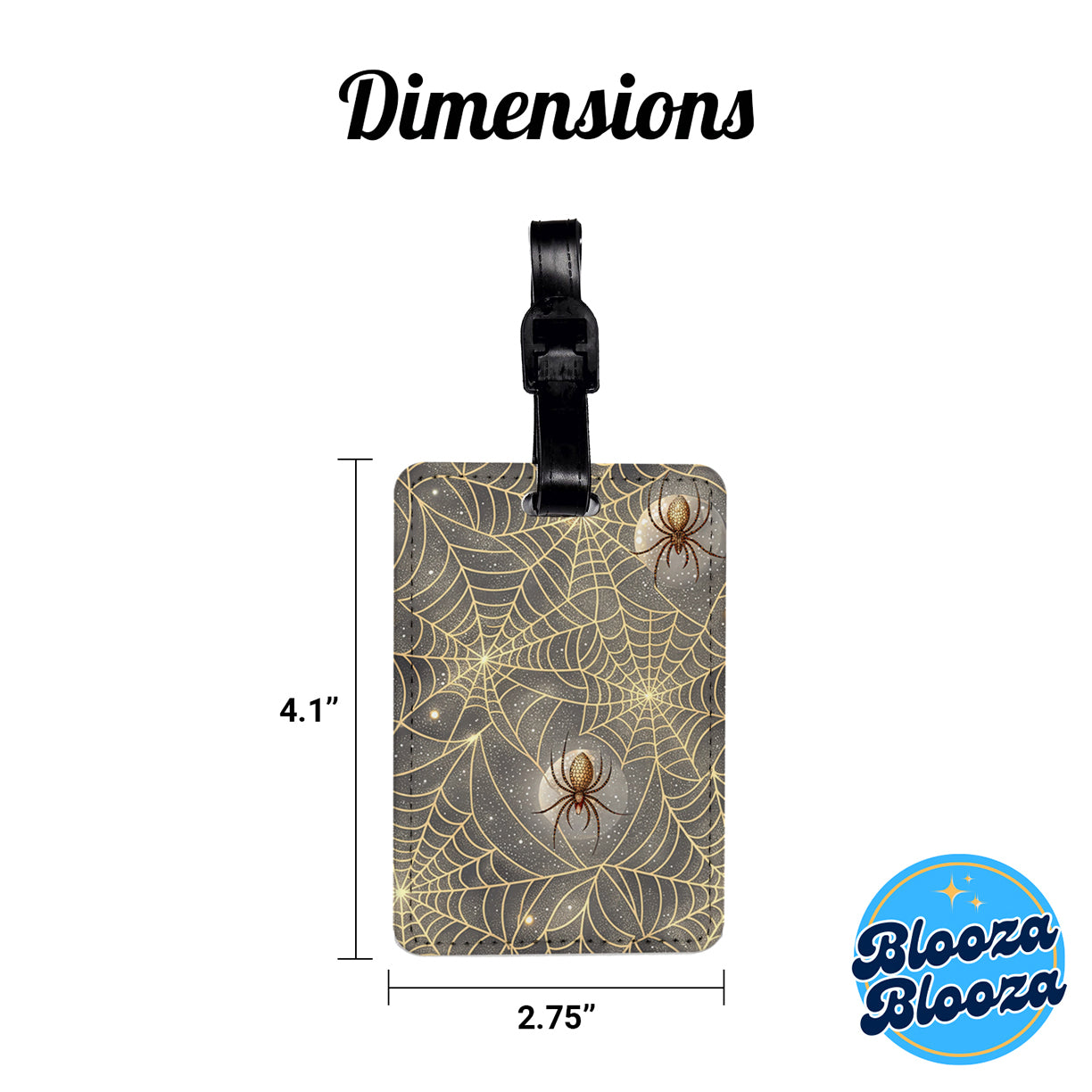 Spiders And Webs Travel Faux Leather Luggage Tag