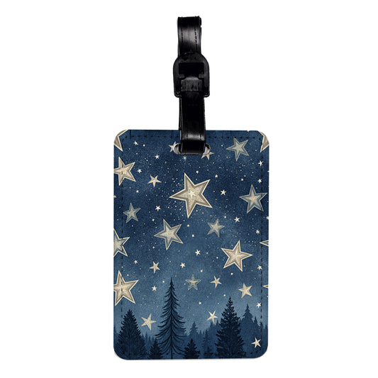 Stars At Night Elegant Travel Faux Leather Luggage Tag