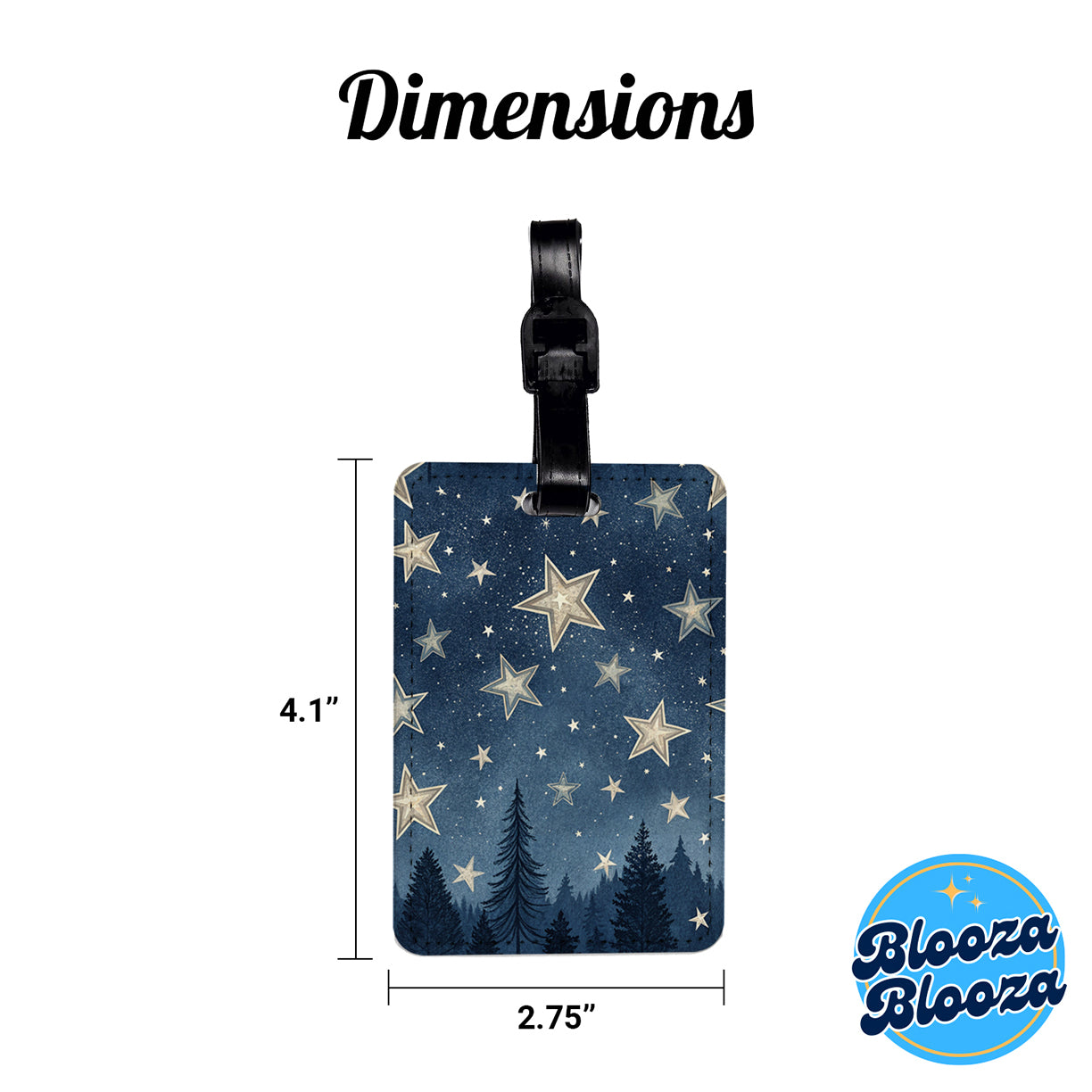 Stars At Night Elegant Travel Faux Leather Luggage Tag