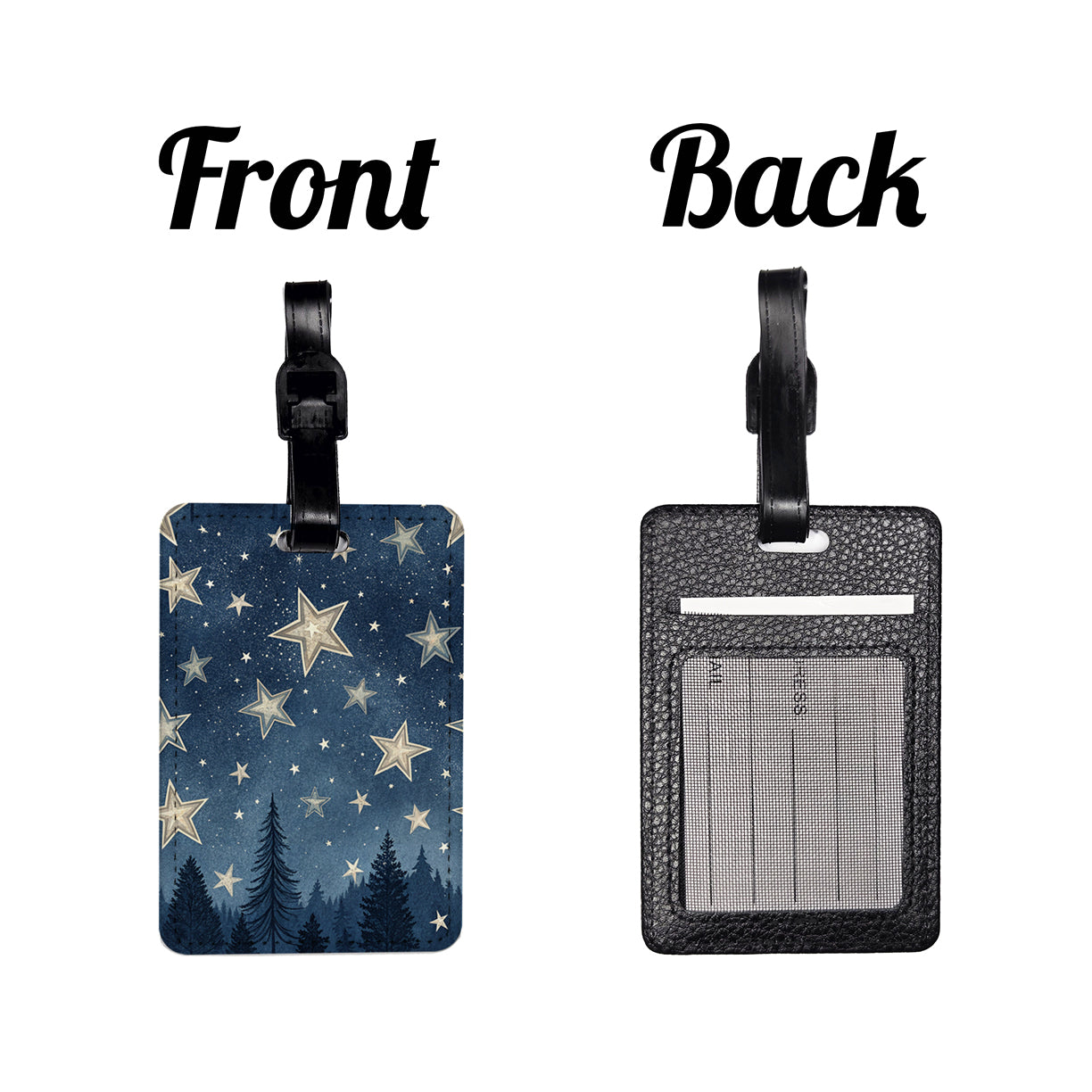 Stars At Night Elegant Travel Faux Leather Luggage Tag