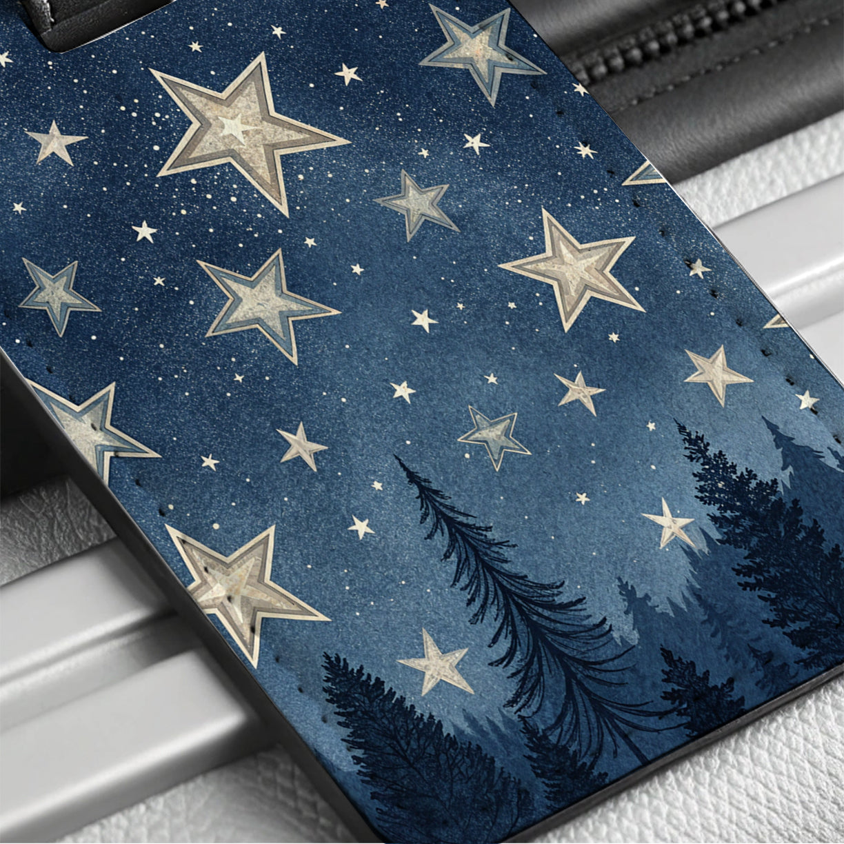 Stars At Night Elegant Travel Faux Leather Luggage Tag