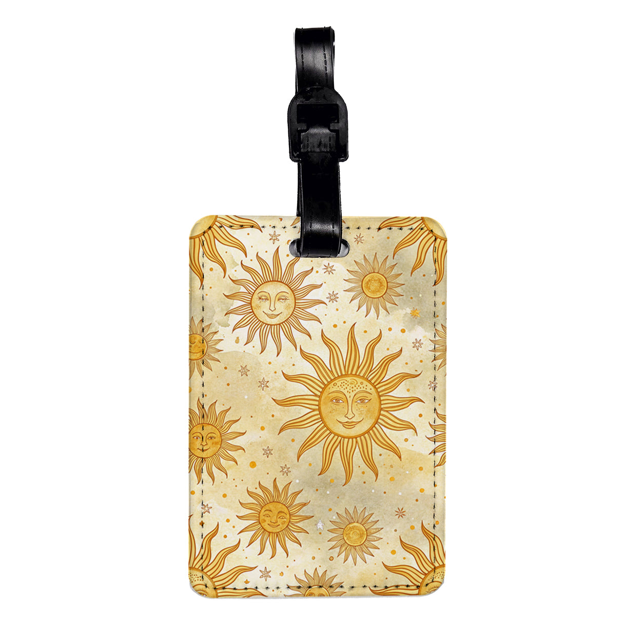 Suns Elegant Background Travel Faux Leather Luggage Tag