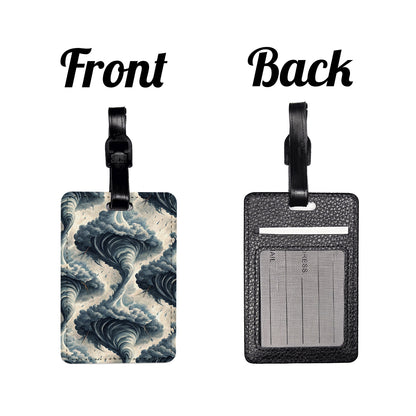 Tornados Background Travel Faux Leather Luggage Tag