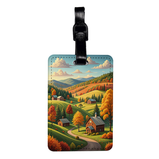 Vermont State Beautiful Scene Travel Faux Leather Luggage Tag