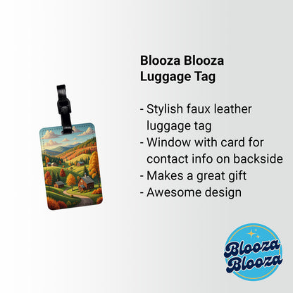 Vermont State Beautiful Scene Travel Faux Leather Luggage Tag