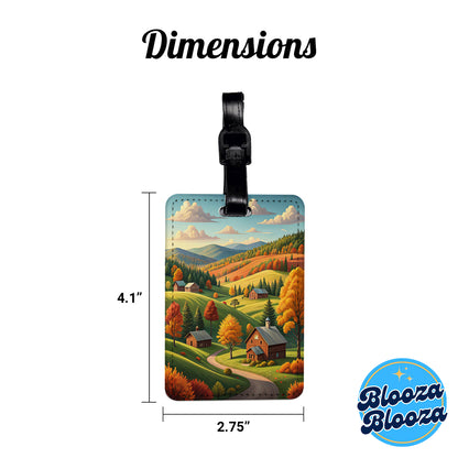 Vermont State Beautiful Scene Travel Faux Leather Luggage Tag