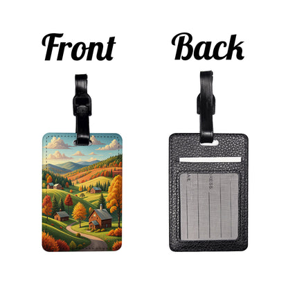 Vermont State Beautiful Scene Travel Faux Leather Luggage Tag