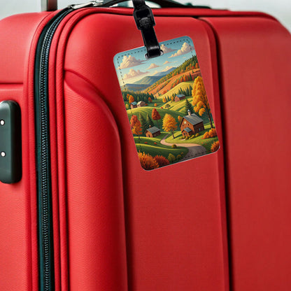 Vermont State Beautiful Scene Travel Faux Leather Luggage Tag
