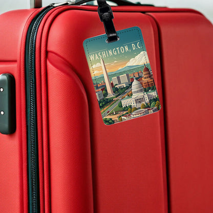 Washington D.C. Beautiful Scene Travel Faux Leather Luggage Tag
