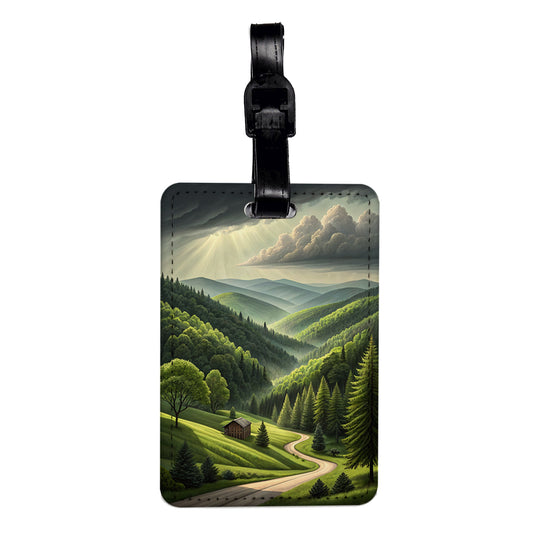 West Virginia State Beautiful Scene Travel Faux Leather Luggage Tag