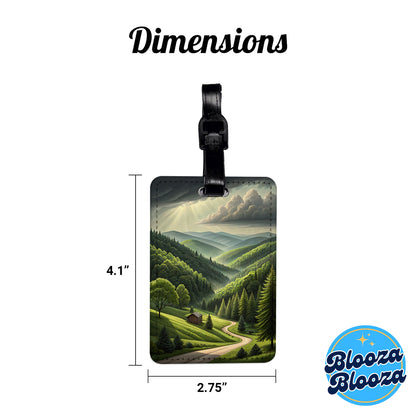 West Virginia State Beautiful Scene Travel Faux Leather Luggage Tag