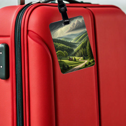 West Virginia State Beautiful Scene Travel Faux Leather Luggage Tag