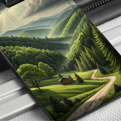 West Virginia State Beautiful Scene Travel Faux Leather Luggage Tag