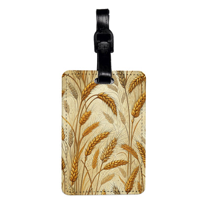 Wheat Background Travel Faux Leather Luggage Tag