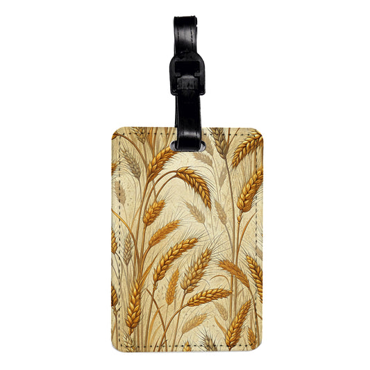 Wheat Background Travel Faux Leather Luggage Tag