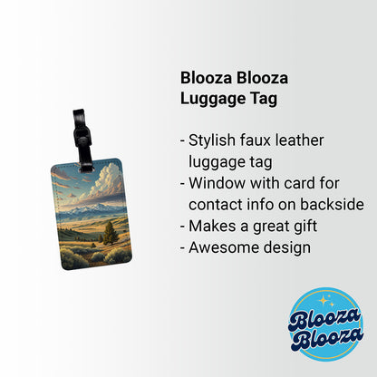 Wyoming State Beautiful Scene Travel Faux Leather Luggage Tag