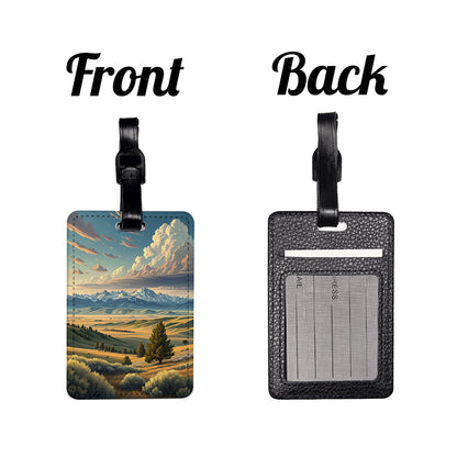 Wyoming State Beautiful Scene Travel Faux Leather Luggage Tag