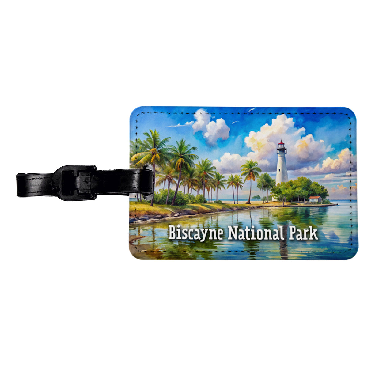 Biscayne National Park Florida Travel Faux Leather Luggage Tag