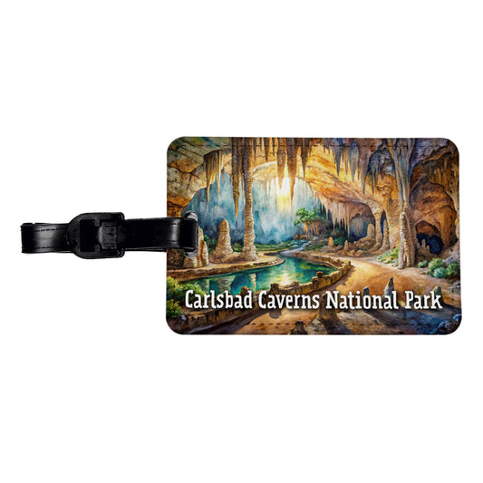 Carlsbad Caverns National Park New Mexico Travel Faux Leather Luggage Tag
