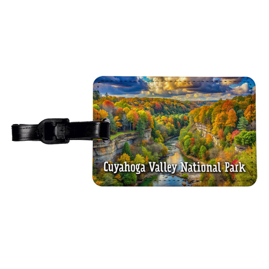 Cuyahoga Valley National Park Ohio Travel Faux Leather Luggage Tag