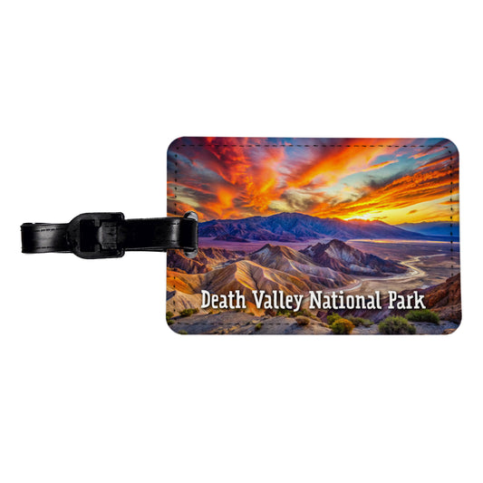 Death Valley National Park California Travel Faux Leather Luggage Tag