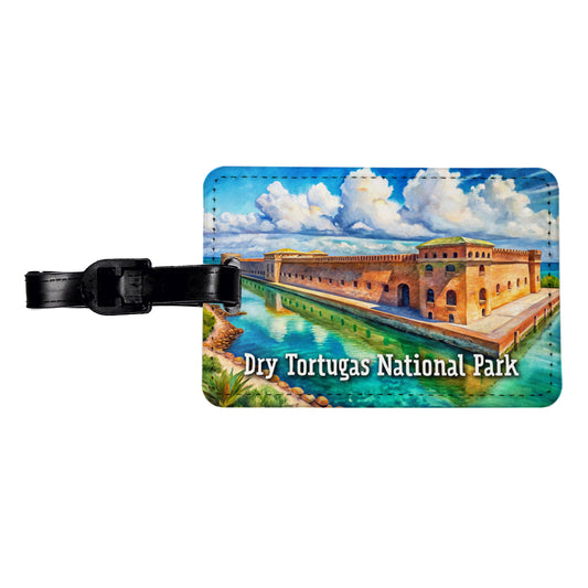 Dry Tortugas National Park Florida Travel Faux Leather Luggage Tag