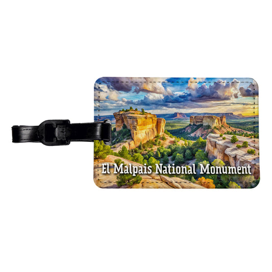 El Malpais National Monument New Mexico Travel Faux Leather Luggage Tag