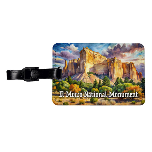 El Morro National Monument New Mexico Travel Faux Leather Luggage Tag