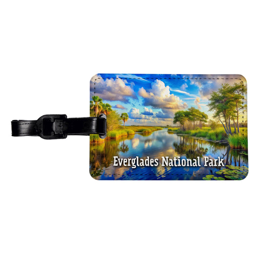 Everglades National Park Florida Travel Faux Leather Luggage Tag