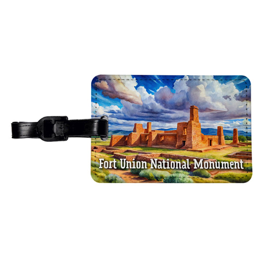 Fort Union National Monument New Mexico Travel Faux Leather Luggage Tag