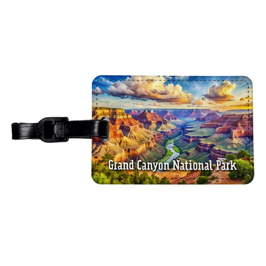 Grand Canyon National Park Arizona Travel Faux Leather Luggage Tag