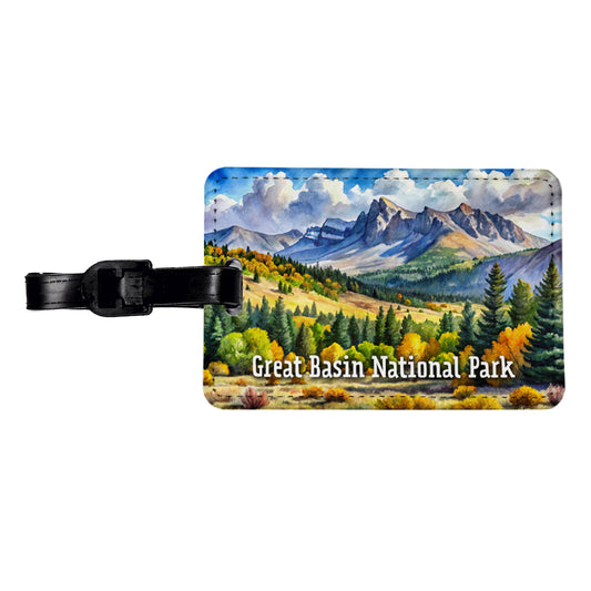 Great Basin National Park Nevada Travel Faux Leather Luggage Tag