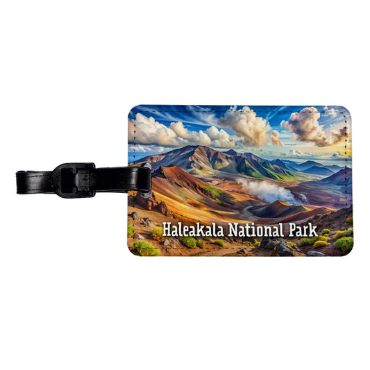 Haleakala National Park Hawaii Travel Faux Leather Luggage Tag