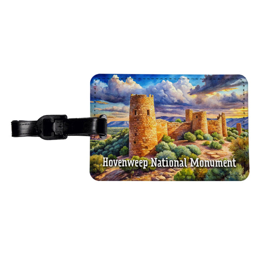 Hovenweep National Monument Colorado, Utah Travel Faux Leather Luggage Tag