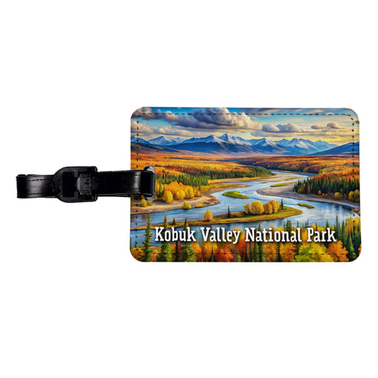 Kobuk Valley National Park Alaska Travel Faux Leather Luggage Tag