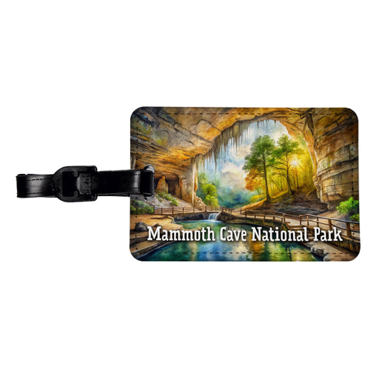 Mammoth Cave National Park Kentucky Travel Faux Leather Luggage Tag