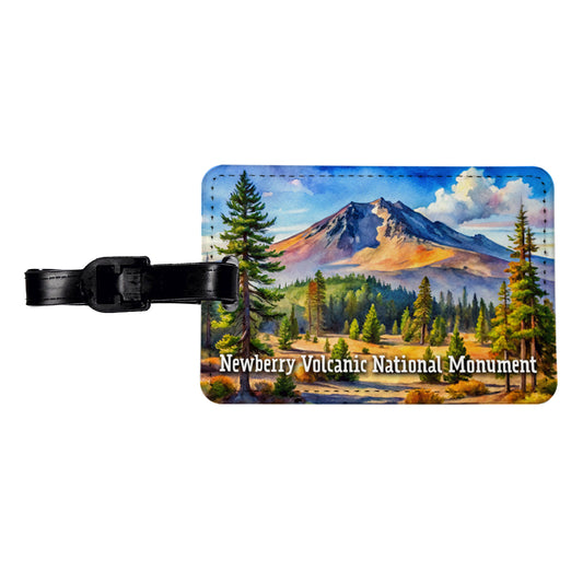 Newberry Volcanic National Monument Oregon Travel Faux Leather Luggage Tag