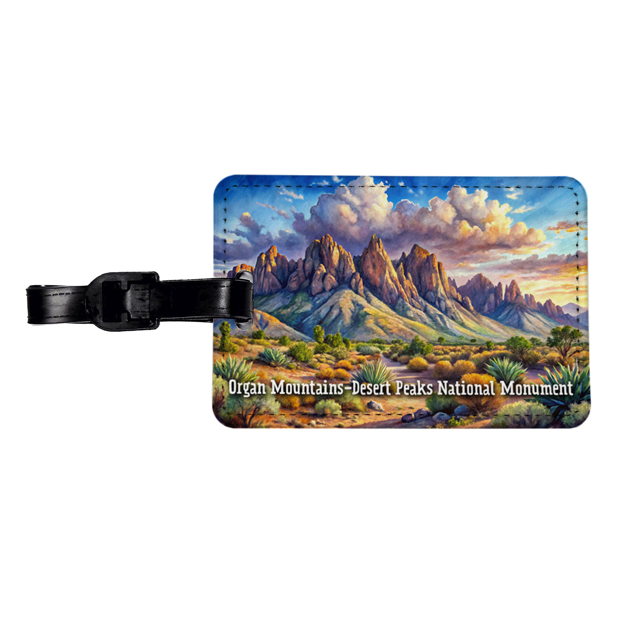 Organ Mountains-Desert Peaks National Monument New Mexico Travel Faux Leather Luggage Tag