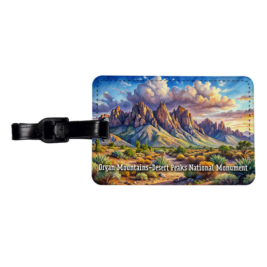 Organ Mountains-Desert Peaks National Monument New Mexico Travel Faux Leather Luggage Tag