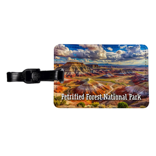 Petrified Forest National Park Arizona Travel Faux Leather Luggage Tag