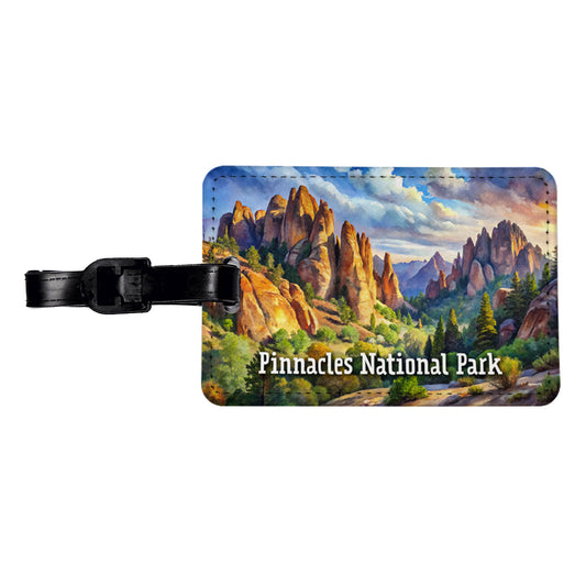 Pinnacles National Park California Travel Faux Leather Luggage Tag