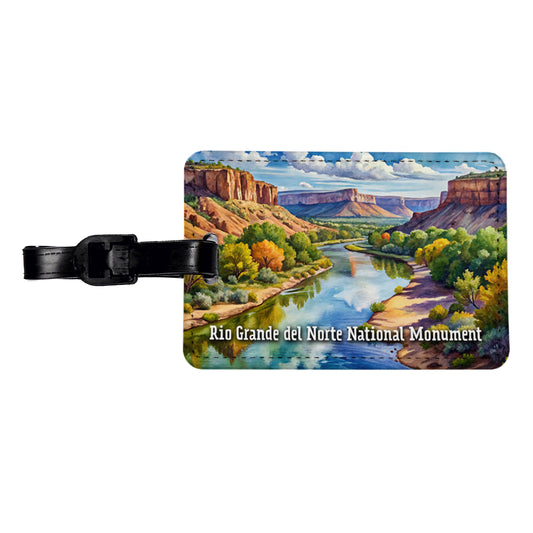 Rio Grande del Norte National Monument New Mexico Travel Faux Leather Luggage Tag