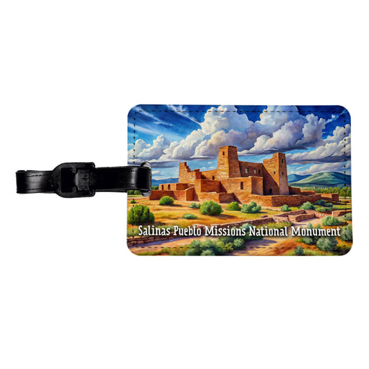 Salinas Pueblo Missions National Monument New Mexico Travel Faux Leather Luggage Tag