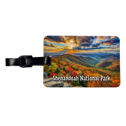 Shenandoah National Park Virginia Travel Faux Leather Luggage Tag