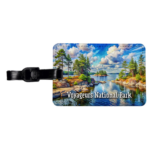 Voyageurs National Park Minnesota Travel Faux Leather Luggage Tag