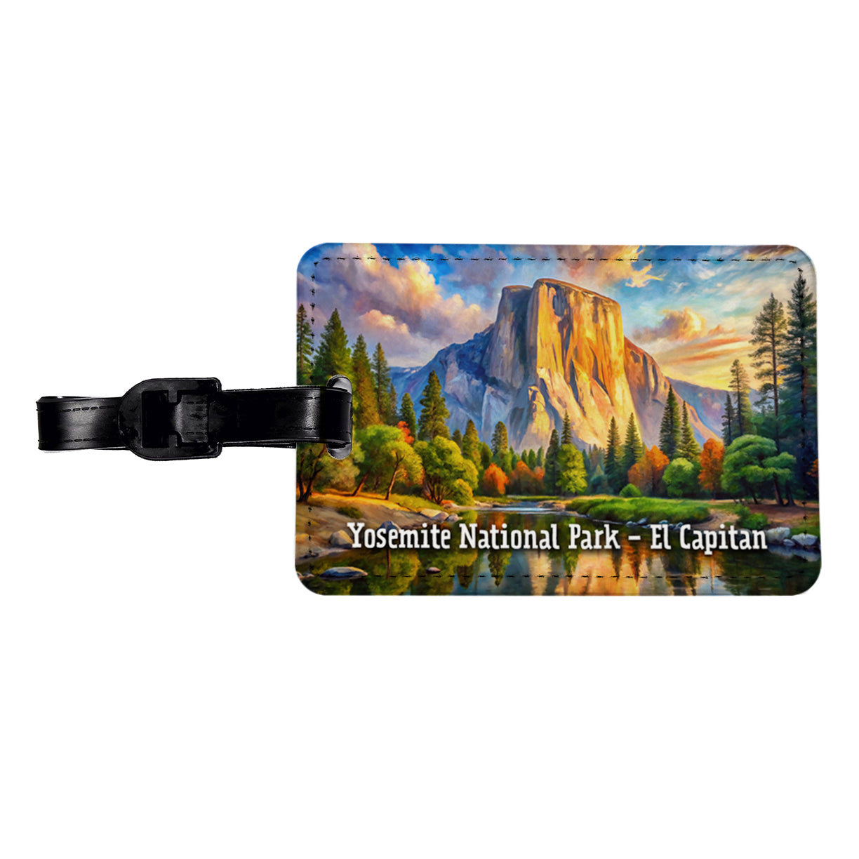 Yosemite National Park El Capitan Travel Faux Leather Luggage Tag